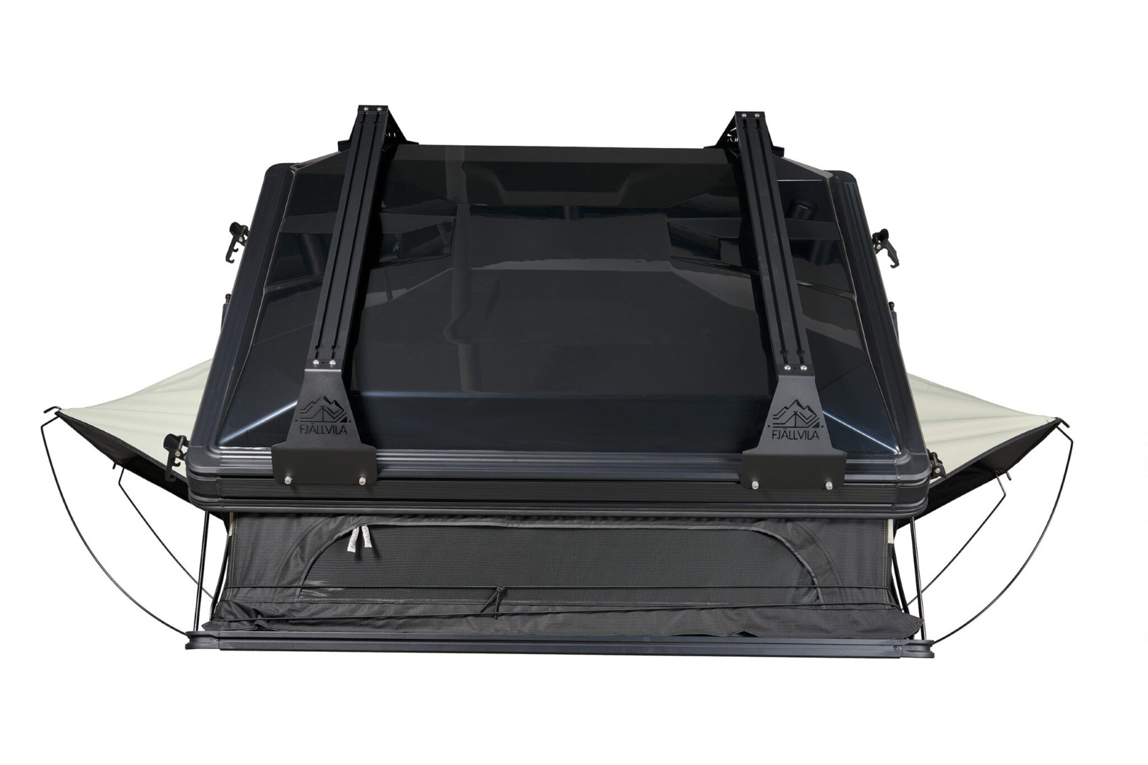 rear view of the Fjällvila UppVärme roof tent