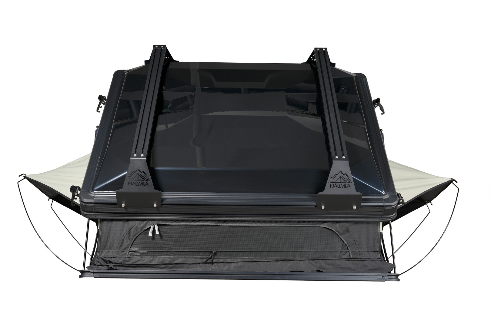 rear view of the Fjällvila UppVärme roof tent