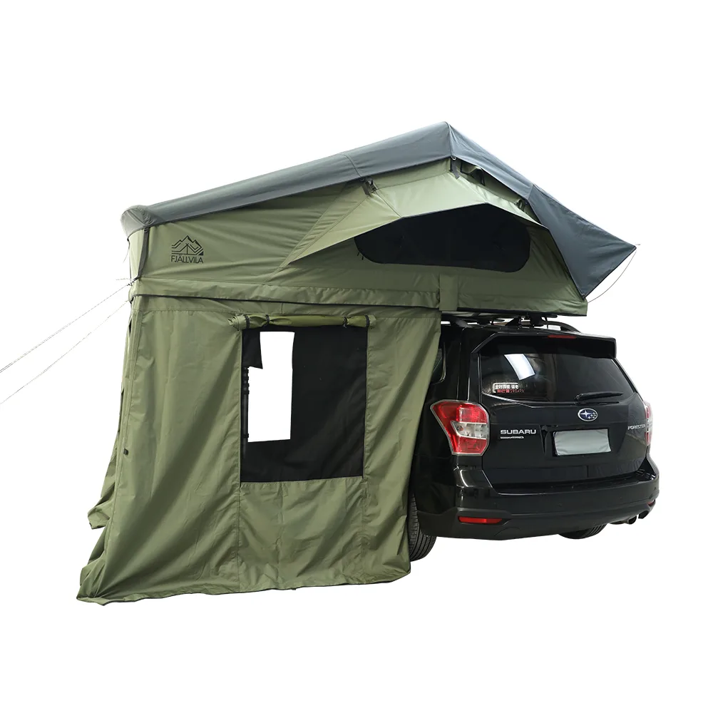 FjällVila UppLöv 140L soft-top roof tent Khaki-Green