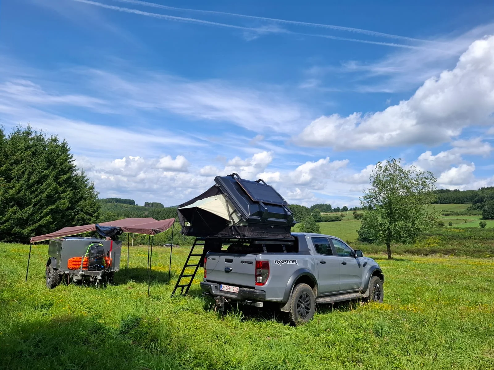 Ford Ranger hybride daktent wildkamperen
